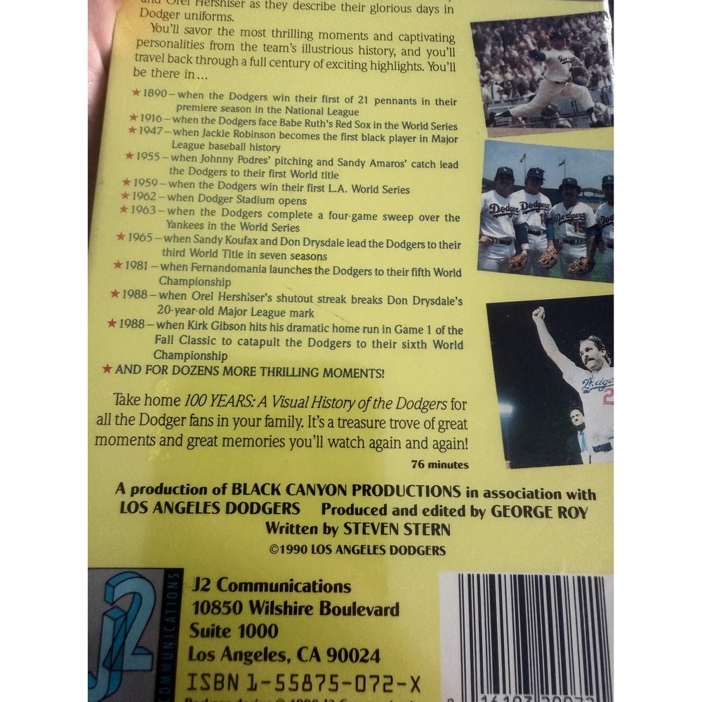 Los Angeles Dodgers VHS Lot Dodger Stadium First 25 Years 100 Years History LA - Picture 9 of 9